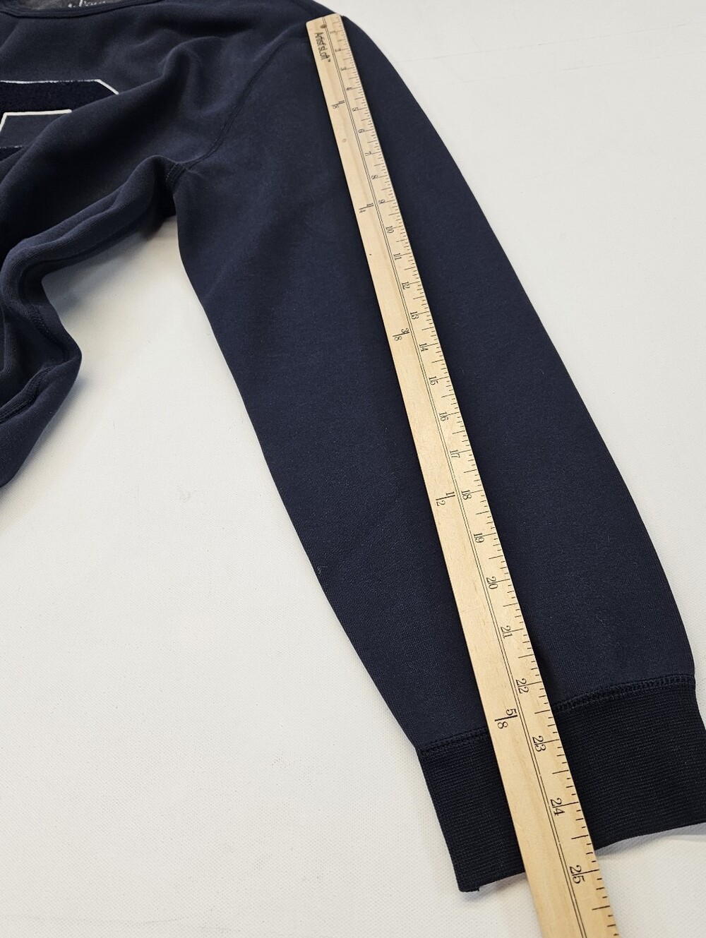 Polo Ralph Lauren Performance Navy Blue P Logo Double Knit Sweatshirt Sz Large - Picture 11 of 12
